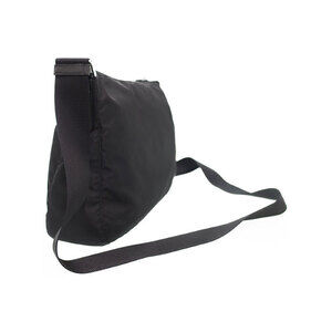 Prada logo Messenger Black Nylon Tessuto enameled triangle metal Bag